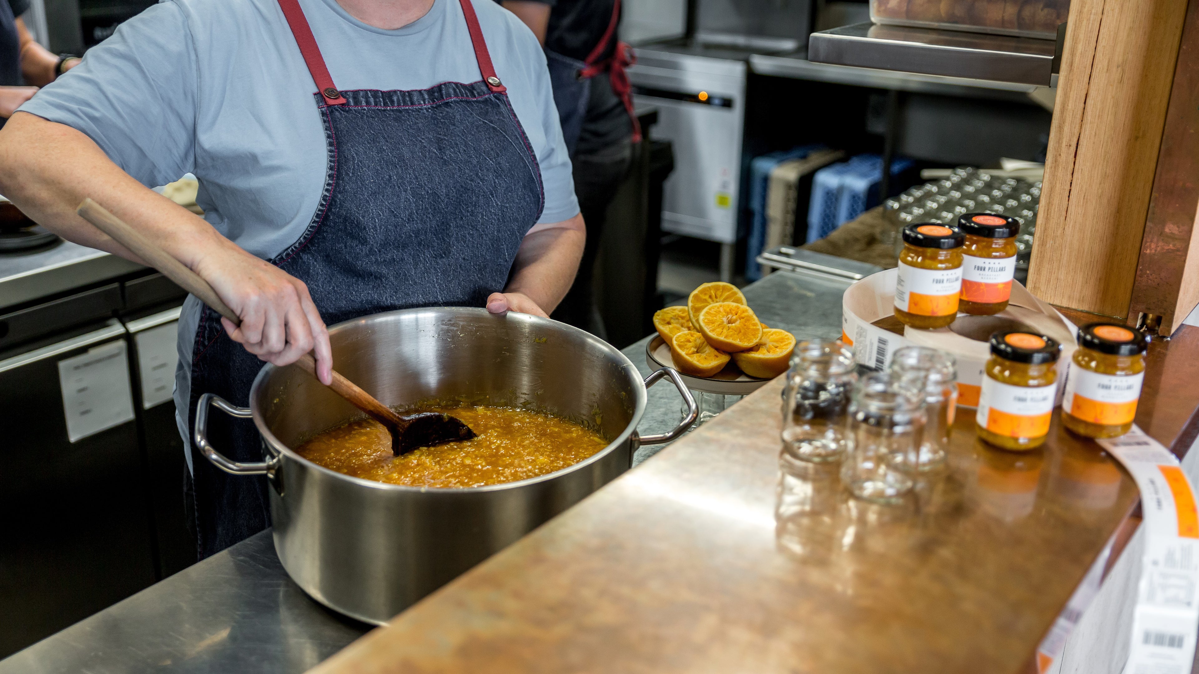 Spent oranges left over from Four Pillars' Rare Dry Gin distillations are being turned into an Orange Marmalade spread.